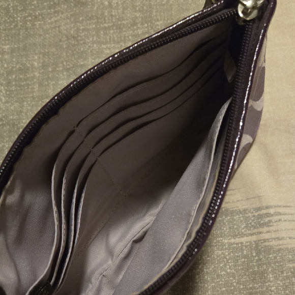 Coach Purple Patterned Wristlet - Picture 3 of 3